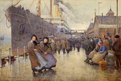 The Day Departure, Liverpool Landing Stage, 1905 by Joseph Yelverton Dawbarn